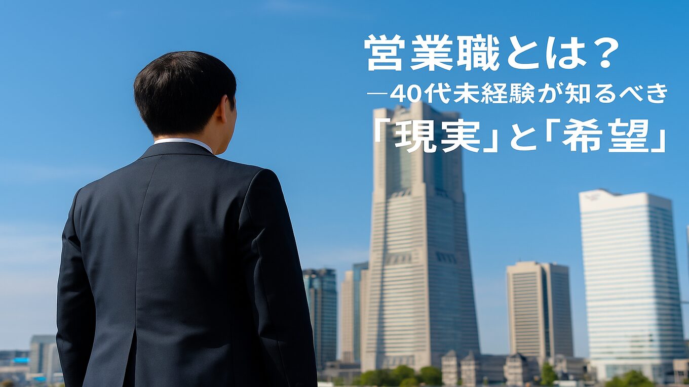 営業職とは?40代未経験が知っておくべき仕事内容と向いてる人